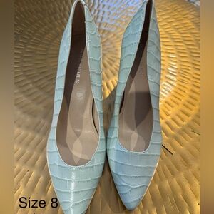 Mint Green Crocodile Pattern Women Shoes